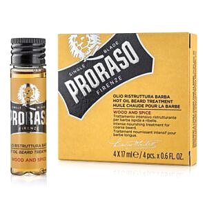 PRORASO Hot Oil Beard – Gorący Olejek do Brody Wood & Spice, regeneracja i nawilżenie, 17 ml - kup na Klimczaka 6a, Frankfurt nad menem - Wilanow - BRODSKI barbershop