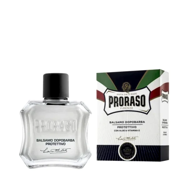 Proraso Aftershave Balm Blue 100ml – Balsam po goleniu z aloesem i witaminą E w szklanej butelce - kup w BRODSKI barbershop w Wilanow Frankfurt nad menem | Klimczaka 6a